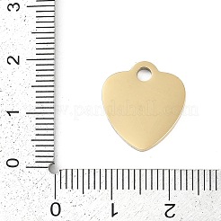 304ステンレススチールチャーム  言葉ありがとうチャーム付きハート  イオンプレーティング（ip）  18KGP本金メッキ  16.5x15x1.5mm  穴：2.3mm&nbsp;STAS-I325-136H-G