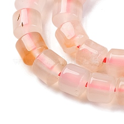 天然石桜色アゲート瑪瑙ビーズ連売り  コラム  6x6mm  穴：0.6mm  約64個/連  14.84''（37.7センチメートル）&nbsp;G-H040-B01-01