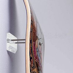 アクリル壁掛け  鉄パーツ  スケートボード用  透明  74.5x39.5x7.5mm&nbsp;DIY-WH0182-68