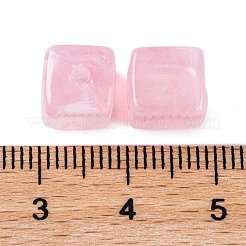 アクリルビーズ  イミテーション翡翠  キューブ  ラベンダーブラッシュ  9x8x8mm  穴：2mm  833個/ 500g&nbsp;OACR-H120-01G