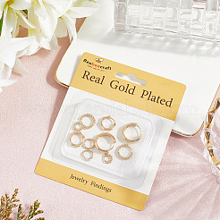 5 Pairs 5 Style Rack Plating Round Brass Hoop Earrings for Women&nbsp;EJEW-BBC0001-98