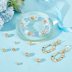 42Pcs 3 Style Brass Filigree Beads&nbsp;KK-BBC0010-67