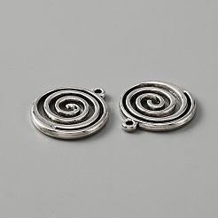 合金のチベット風チャーム  渦チャーム  アンティークシルバー  19.5x17x2mm  穴：1.2mm&nbsp;FIND-CJC0009-53