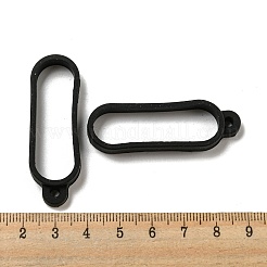 紛失防止シリコンペンダント  電子スタイラス＆ライター製造用  ブラック  48.5~49x16x6mm  穴：3mm  内径：40x12mm&nbsp;SIL-XCP0001-12