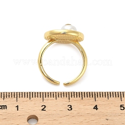 Brass Enamel Cuff Rings&nbsp;RJEW-K291-02G-01