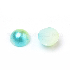 パール調アクリルカボション  ドーム  緑黄  4x2mm  約10000個/袋&nbsp;OACR-R063-4mm-03