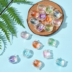 32Pcs UV Plating Rainbow Iridescent Acrylic Beads&nbsp;OACR-FS0002-16