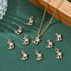 SHEGRACE Brass Micro Pave Cubic Zirconia Pendants&nbsp;XGRQ3D074-508G