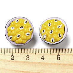 フルーツ不透明樹脂デコデンカボション  パッションフルーツ  19x13mm&nbsp;RESI-H156-01-06