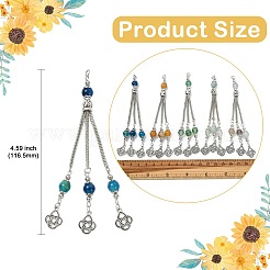 10Pcs 5 Colors Alloy Silver Tassel ABS Plastic Beads Pendants with Jumping Ring&nbsp;FIND-CJ0004-22