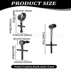 6Pcs 3 Style 304 Stainless Steel Earring Sets&nbsp;EJEW-LP0001-39