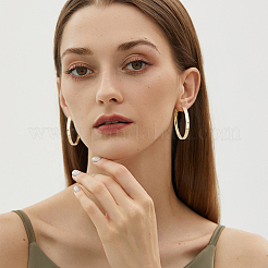3 Pairs Brass Hoop Earrings for Women&nbsp;EJEW-BBC0001-66G-01
