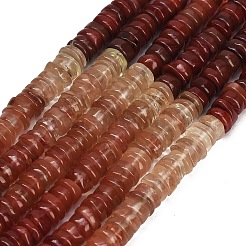 グラデーションカラーの天然長石ビーズの連  ヒシビーズ  ディスク  6x1.5~3mm  穴：0.5mm  約194個/連  16.14''（41センチメートル）&nbsp;GG-CBA0C95-B01-02