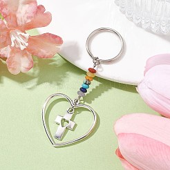 Heart with Wing/Cross/Tree of Life/Butterfly Alloy Pendant Keychain&nbsp;KEYC-JKC00626