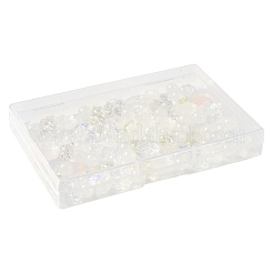 122Pcs 8 Styles Electroplate Transparent Glass Beads Sets&nbsp;EGLA-FS0001-51