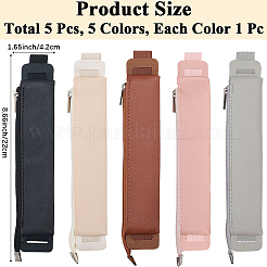 5Pcs 5 Colors PU Leather Pencil Case&nbsp;OFST-CL0001-06