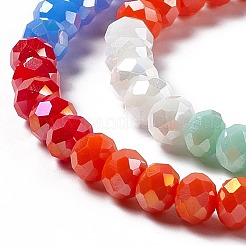 Imitation Jade Opaque Solid Color Glass Beads Strands&nbsp;GLAA-L044-A03