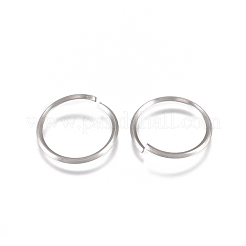変色しにくい304ステンレススチール製丸カン  オープン丸カン  丸いリング  ステンレス鋼色  18ゲージ  16x1mm  内径：14mm&nbsp;STAS-G225-14P-02