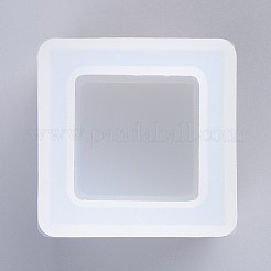 シリコンペンホルダー金型  レジン型  UVレジン用  エポキシ樹脂ジュエリー作り  直方体の  ホワイト  5.6x5.6x6.2cm  内径：3.7x3.7のCM&nbsp;DIY-L023-01