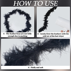 1Pc Turkey Feathers Fluff Boa for Dancing&nbsp;AJEW-GF0012-31D