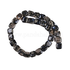 Natural Glaucophane Beads Strands&nbsp;G-C141-F01-03