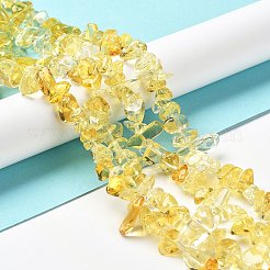 手作りランプワークビーズ連売り  チップ  きいろ  2.5~8x6~15x5~8mm  穴：0.9mm  31.10~31.50''（79~80センチメートル）&nbsp;G-M205-82