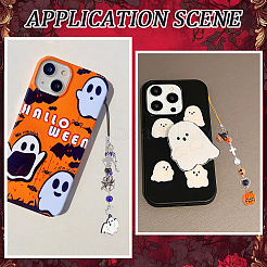 Halloween Theme DIY Acrylic/Glass Beads & Alloy Enamel Pendants Mobile Phone Strap Making Kits&nbsp;DIY-SC0031-90