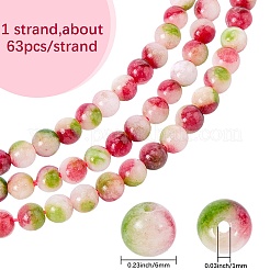 1 Strand Dyed Natural Gemstone Imitation Tourmaline Beads Strands&nbsp;G-SP0001-43