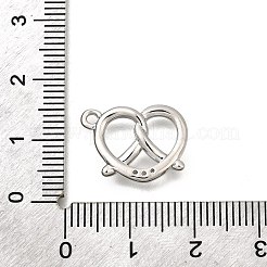 真鍮製マイクロパヴェキュービックジルコニアペンダント  ブレゼンチャーム  プラチナ  17x13x2.5mm  穴：1.6mm&nbsp;LS-KK-Q097-05A-P
