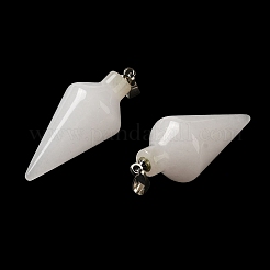 Natural White Jade Pendants&nbsp;G-Z055-02P-19
