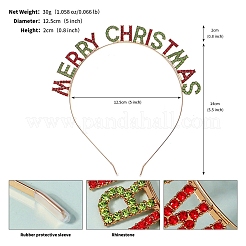 Christmas Theme Alloy Rhinestone Hair Bands for Woman Girls&nbsp;PW-WG47751-01