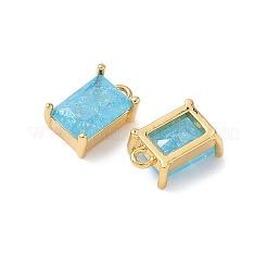 Brass Crushed Ice Cut Cubic Zirconia Pendants&nbsp;KK-D024-25B-G