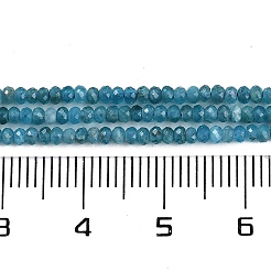 天然石アパタイトビーズ連売り  多面カット  グレードAA  ロンデル  2x1mm  穴：0.5mm  約255個/連  15.35''（39センチメートル）&nbsp;G-P553-F02-01