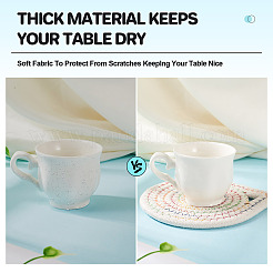 4Pcs 4 Styles Cotton Coasters&nbsp;AJEW-TA0001-80