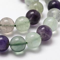 Natural Fluorite Bead Strands&nbsp;G-D840-56-8mm-AB+