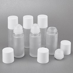 DIYエッセンシャルオイルボトルキット  すりガラスのエッセンシャルオイルの空の香水瓶を使って  プラスチック漏斗ホッパーとピペット  黒板のステッカーラベル  白い蓋  3.8x11.1cm  容量：50ミリリットル  6個/セット&nbsp;DIY-BC0011-39A
