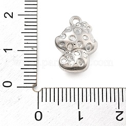 合金エナメルチャーム  花のチャームが付いた蛇  プラチナ  15x11x6mm  穴：1mm&nbsp;PALLOY-E582-06P