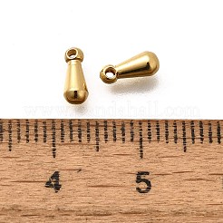 ステンレススチールチャーム201個  ティアドロップチャーム  18KGP本金メッキ  7x3mm  穴：0.8mm&nbsp;STAS-F311-01G-06