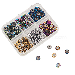 210Pcs 6 Colors PVD Vacuum Plating Non-magnetic Synthetic Hematite Beads&nbsp;G-CJ0001-45