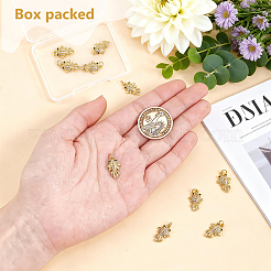 10Pcs Brass Micro Pave Clear Cubic Zirconia Pendants&nbsp;ZIRC-BC0001-35