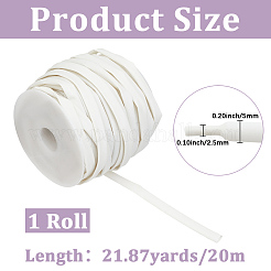 20m PE熱収縮チューブ  絶縁ケーブルスリーブ  1個のプラスチック製の空のスプール付き  ホワイト  5~7mm&nbsp;DIY-GF0013-30B