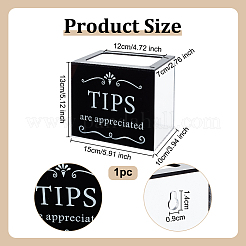 Acrylic Donate Tips Storage Boxes&nbsp;CON-WH0095-153