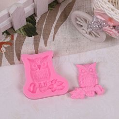 Cute Owl Design DIY Food Grade Silicone Molds&nbsp;AJEW-L054-24