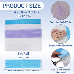 3 Rolls 3 Colors Polyester Fabric&nbsp;AJEW-TA0002-65B-01