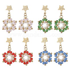 201 Stainless Steel Star Dangle Stud Earrings&nbsp;EJEW-JE06369