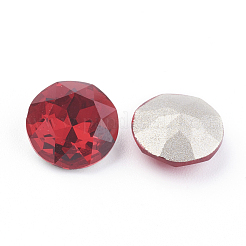 尖底&バックメッキガラスラインストーンカボション  グレードA  多面カット  フラットラウンド  ライトシャム  10x5mm&nbsp;RGLA-J012-10mm-227