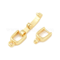 Rack Plating Brass Fold Over Clasps&nbsp;KK-A224-25A-G