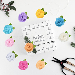 40Pcs 10 Colors Flower Non-Woven Accessories&nbsp;DIY-CY0001-73A