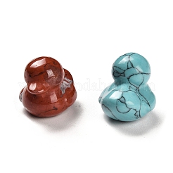 Natural & Synthetic Mixed Gemstone Carved Healing Duck Figurines&nbsp;G-M424-11