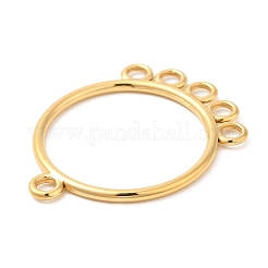 イオンプレーティング（IP）304ステンレス鋼シャンデリア部品リンク  ラウンド  ゴールドカラー  40x30x2mm  穴：3mm&nbsp;STAS-D084-03G